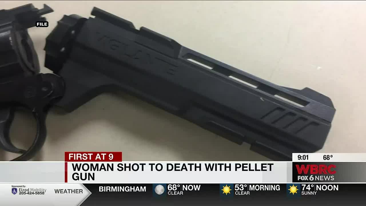 Woman shot to death with pellet gun