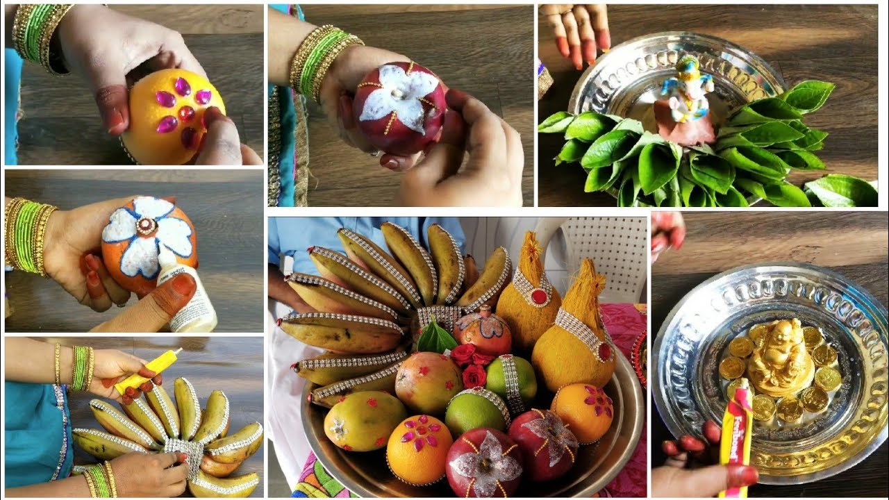 How to decorate seer varisai plates/ welcome plates decoration ideas/DIY