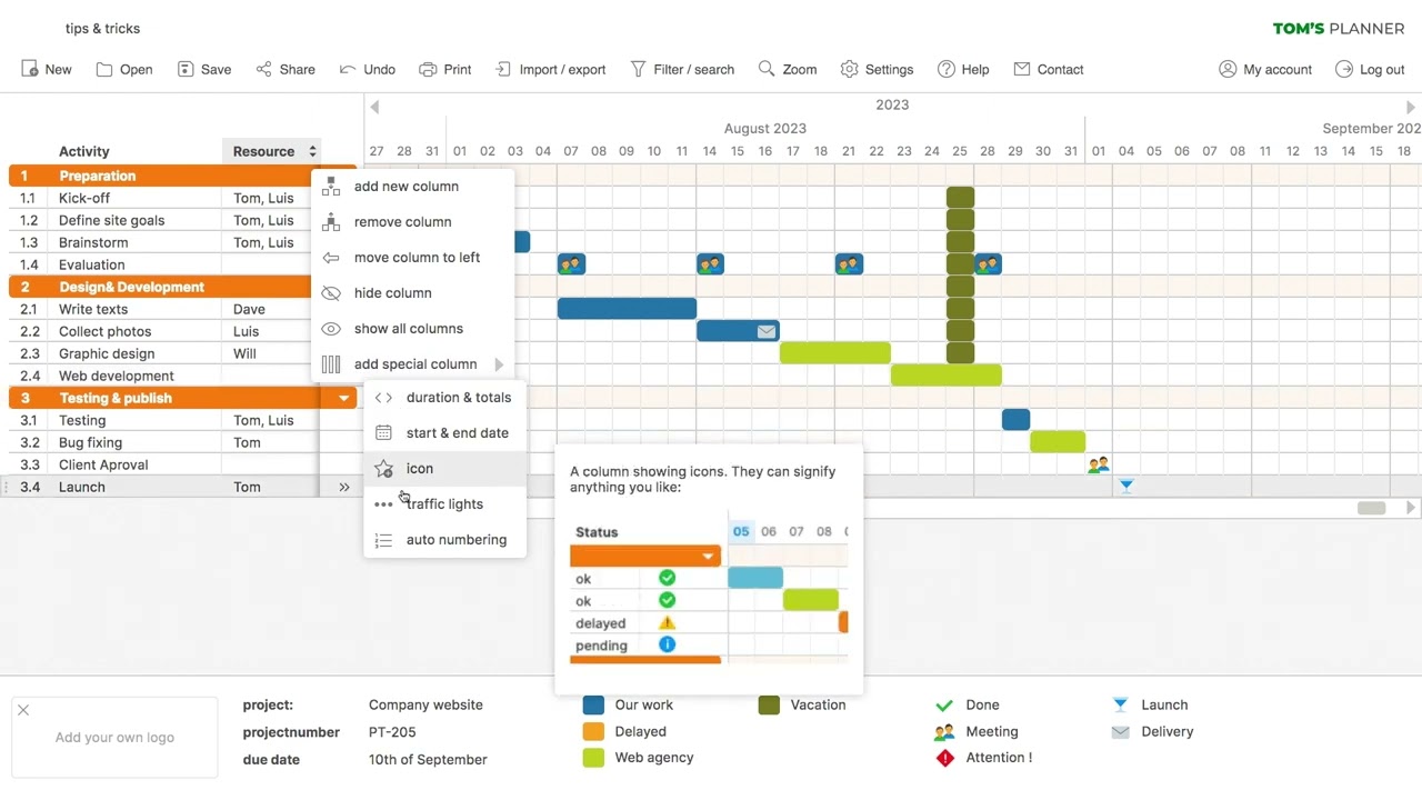 Tom's Planner Tips & Tricks
