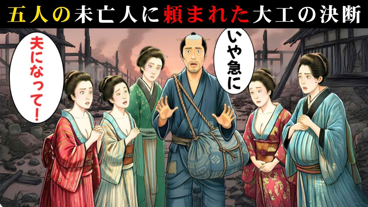 明暦の大火の後、長屋に残った大工は一人だけ。五人の後家に「夫になってくれ」と頼まれ、彼が選んだ道 【江戸の秘密】