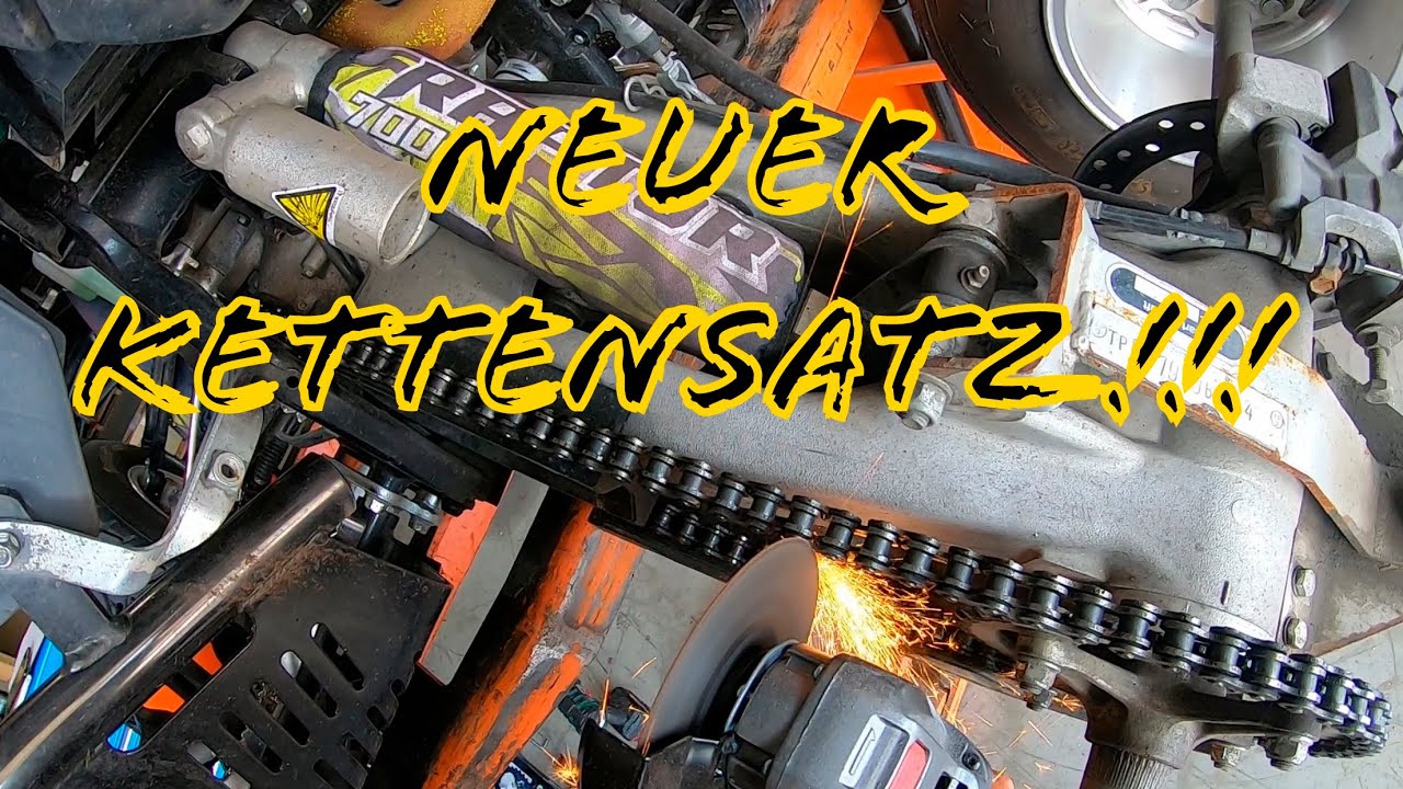 Ritzel-Kette-Kettenrad wechseln und Kette Spannen bei Yamaha700r Smog✌️