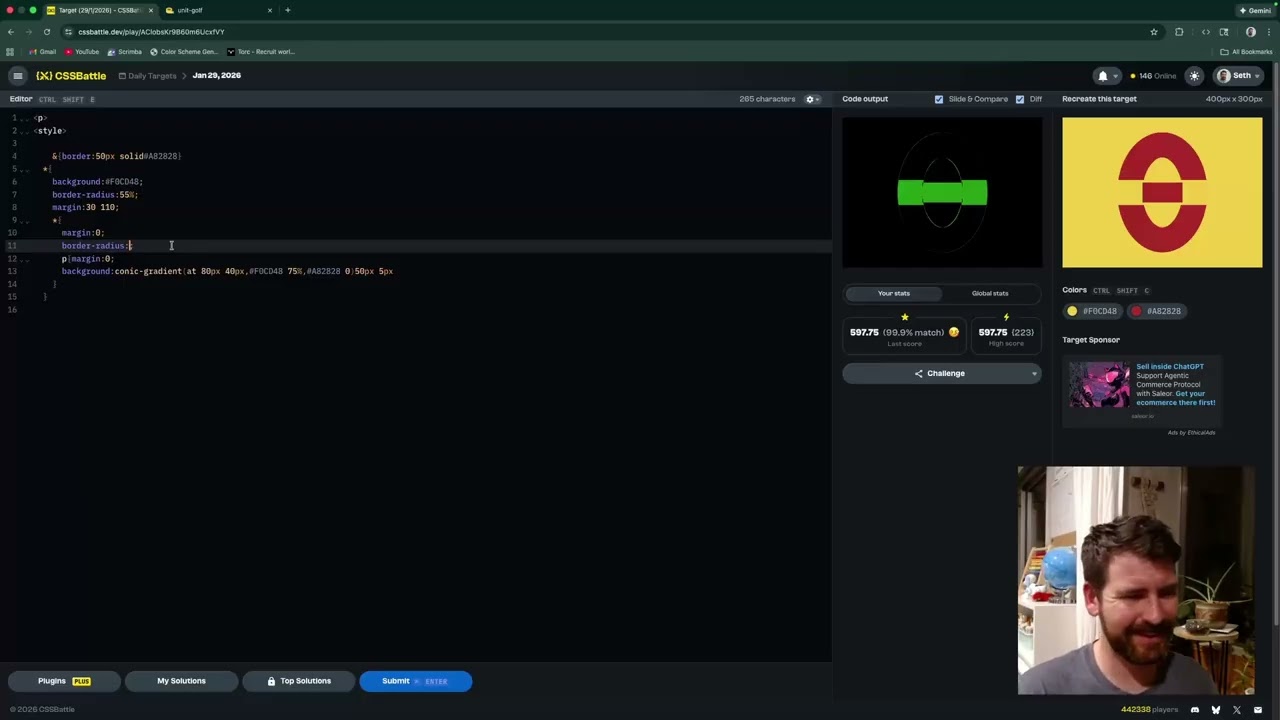 CSS Battle Daily Target - Zero Block