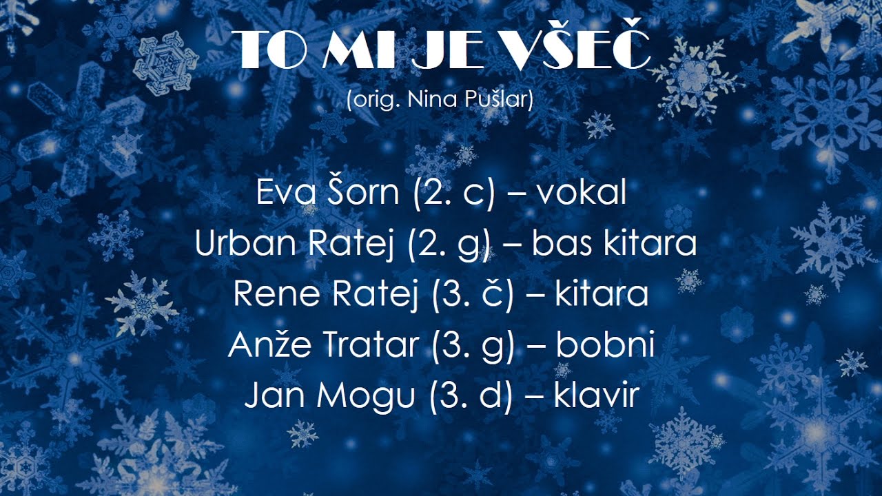 To mi je v&scaron;eč