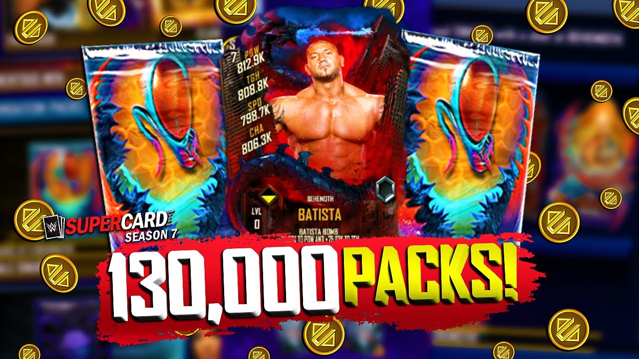 THE BIGGEST PACK OPENING IN WWE SUPERCARD SEASON 7