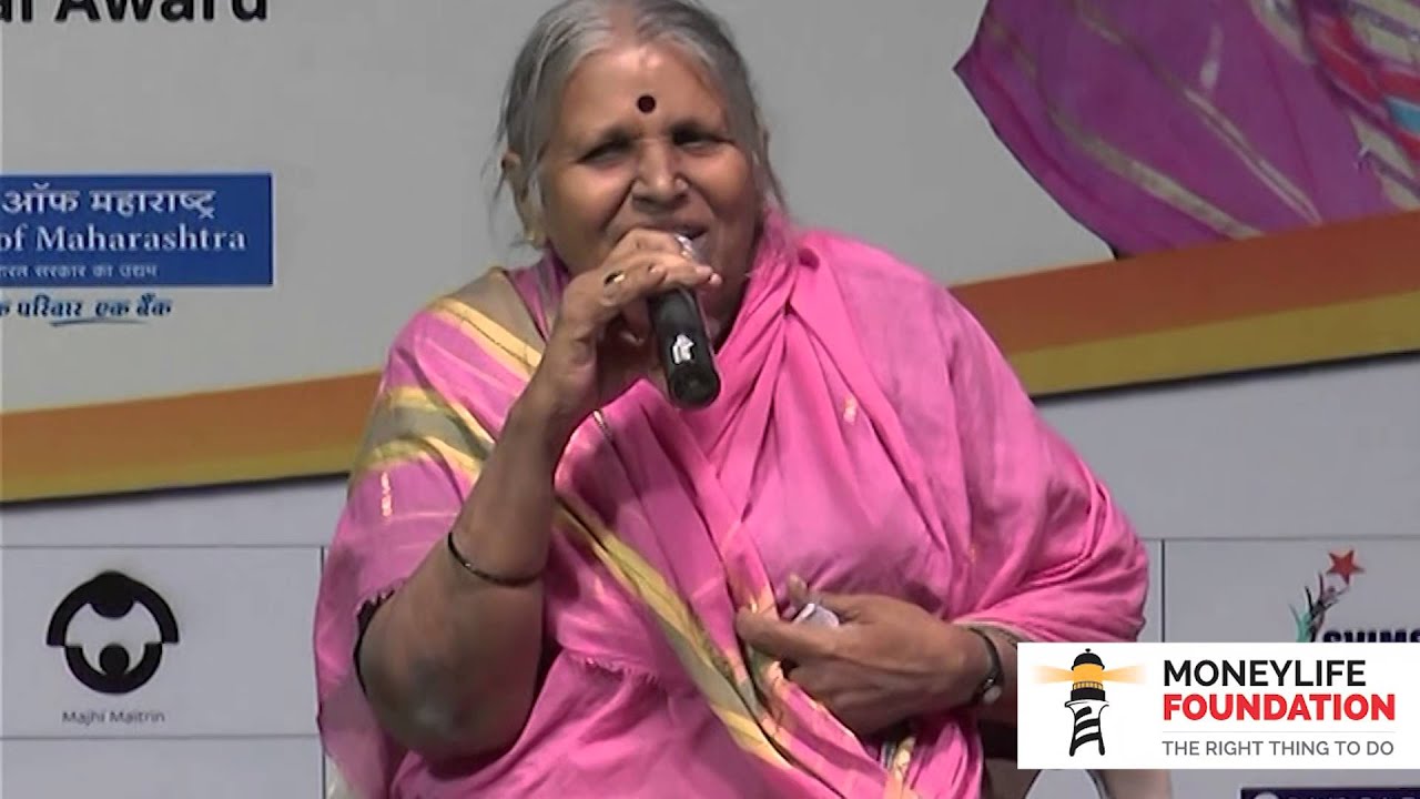 Sindhutai Sapkal (Mai) at International Women's Day 2016 organised by Moneylife Foundation in Pune