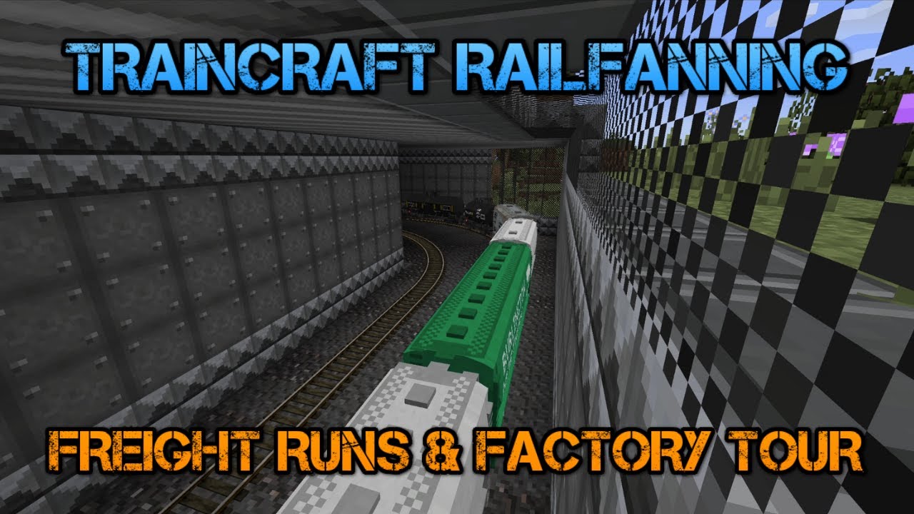 Minecraft Railfanning - Freight Runs & Factory Tour (Traincraft Mod)