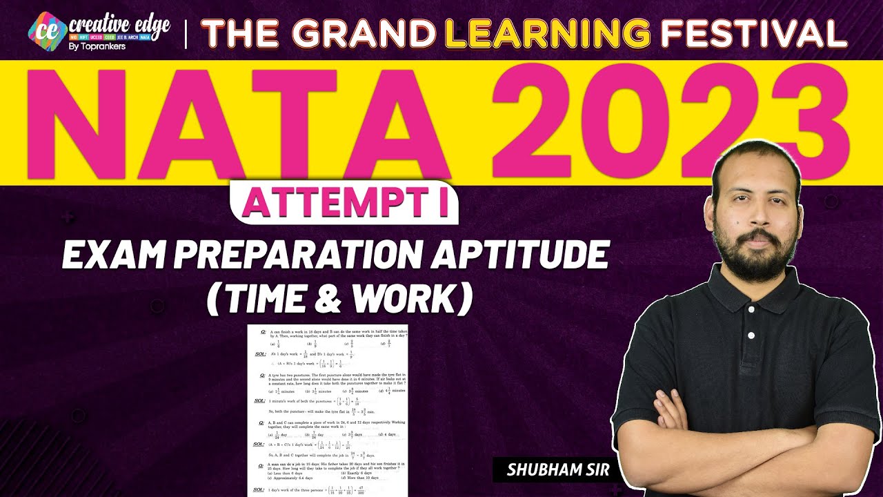NATA 2023 Exam Preparation | Aptitude (Time & Work) Preparation for NATA | NATA 2023 Exam