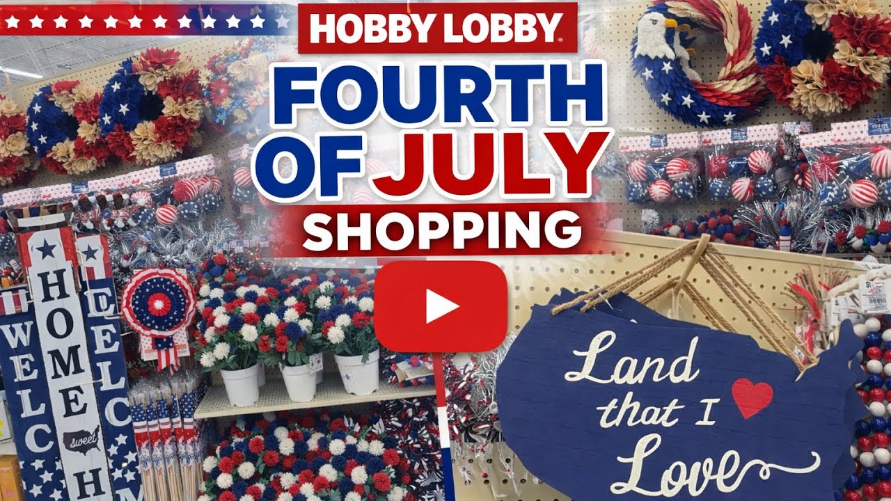 ✨Новые патриотические украшения от Hobby Lobby | Пошаговый обзор магазина ✨