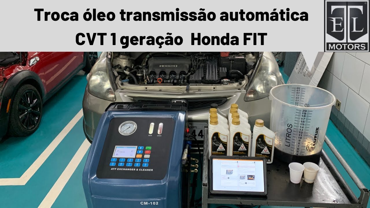 Troca óleo transmissão automática HONDA FIT  CVT 1 geração - TROCA 100%