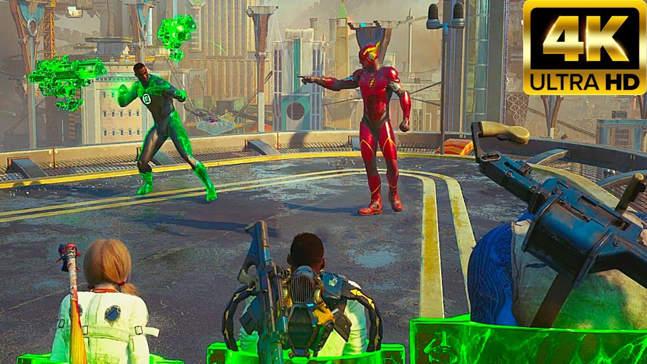 Green Lantern Vs Flash Fight Scene 4K (2024) - Suicide Squad Kill The Justice League