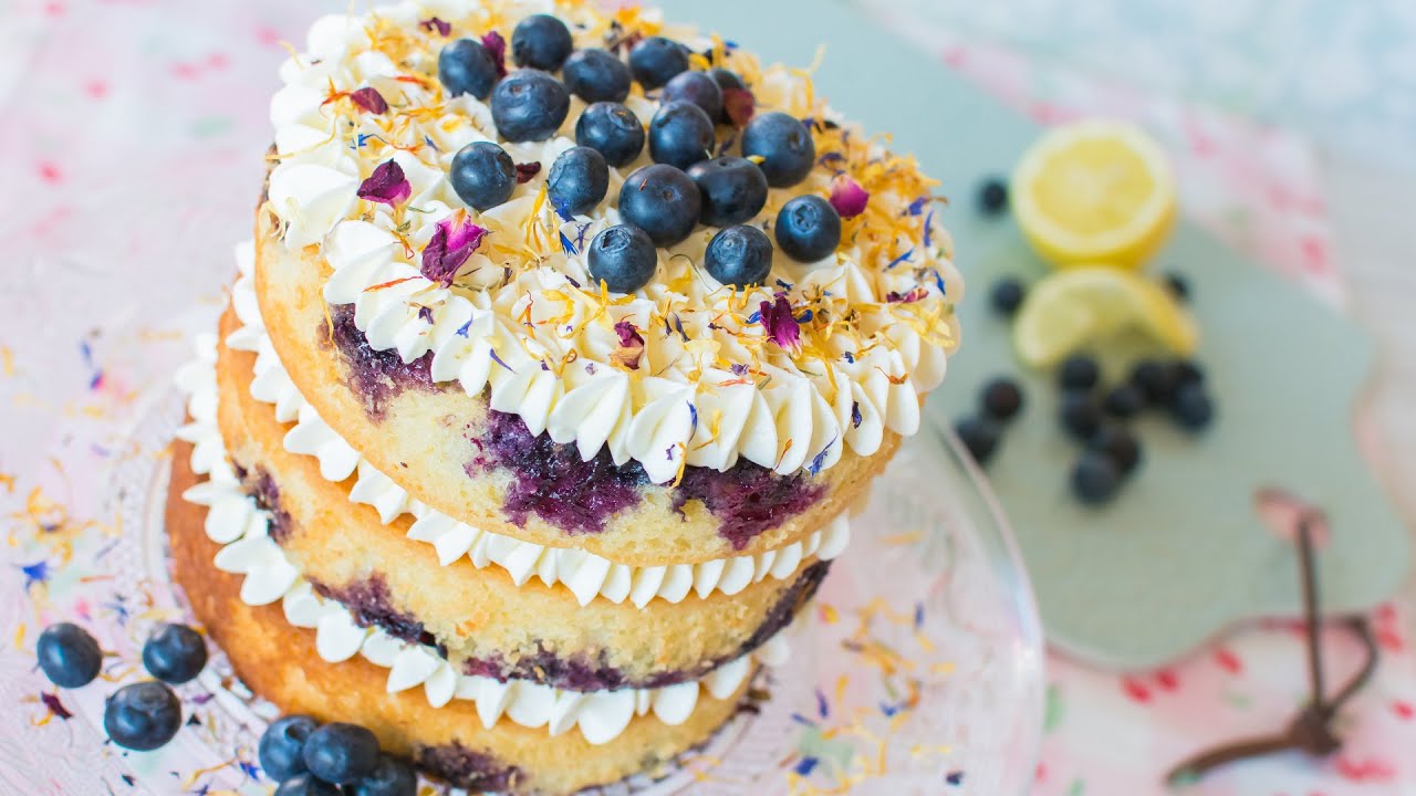 Nude Cake de limón y arándanos -  Receta - María Lunarillos | tienda & blog