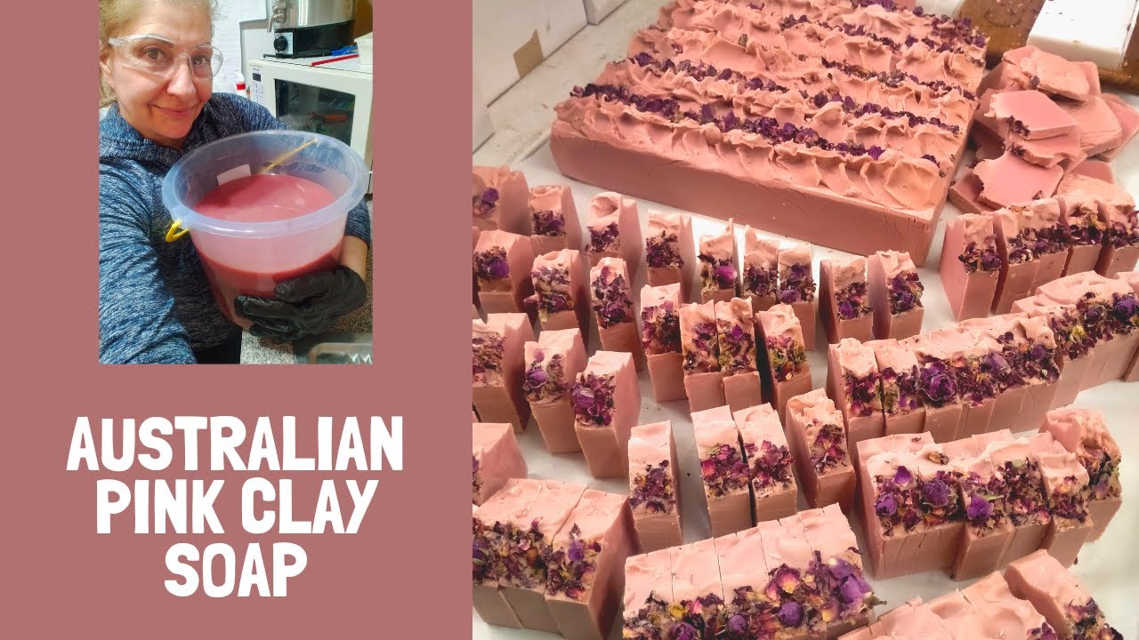 Australian Pink Clay Soap #soapmaking #pinkclay #soapmakingfor beginners  #shorts