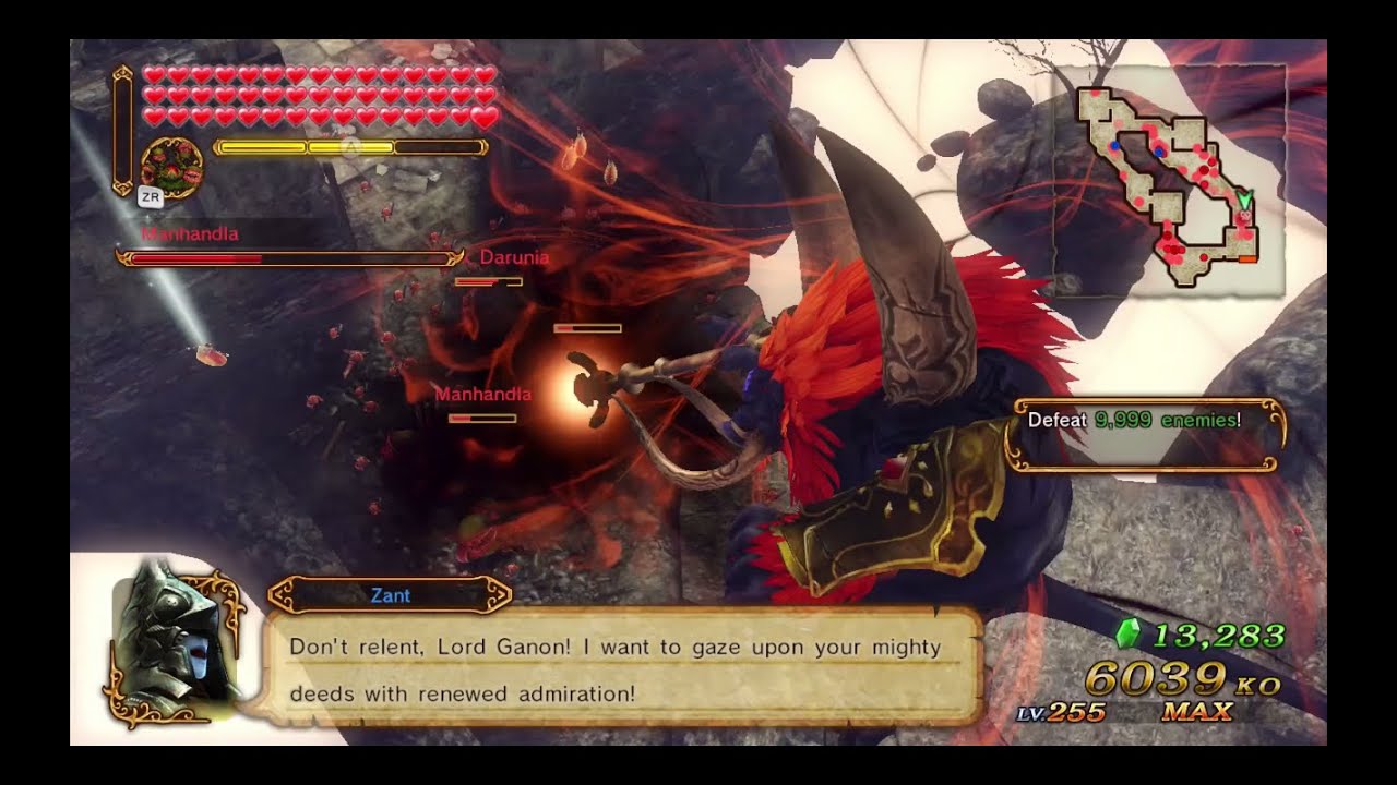 Hyrule Warriors Ganon's Fury - Dark Beast Ganon Gameplay - Defeat 9,999 Enemies!