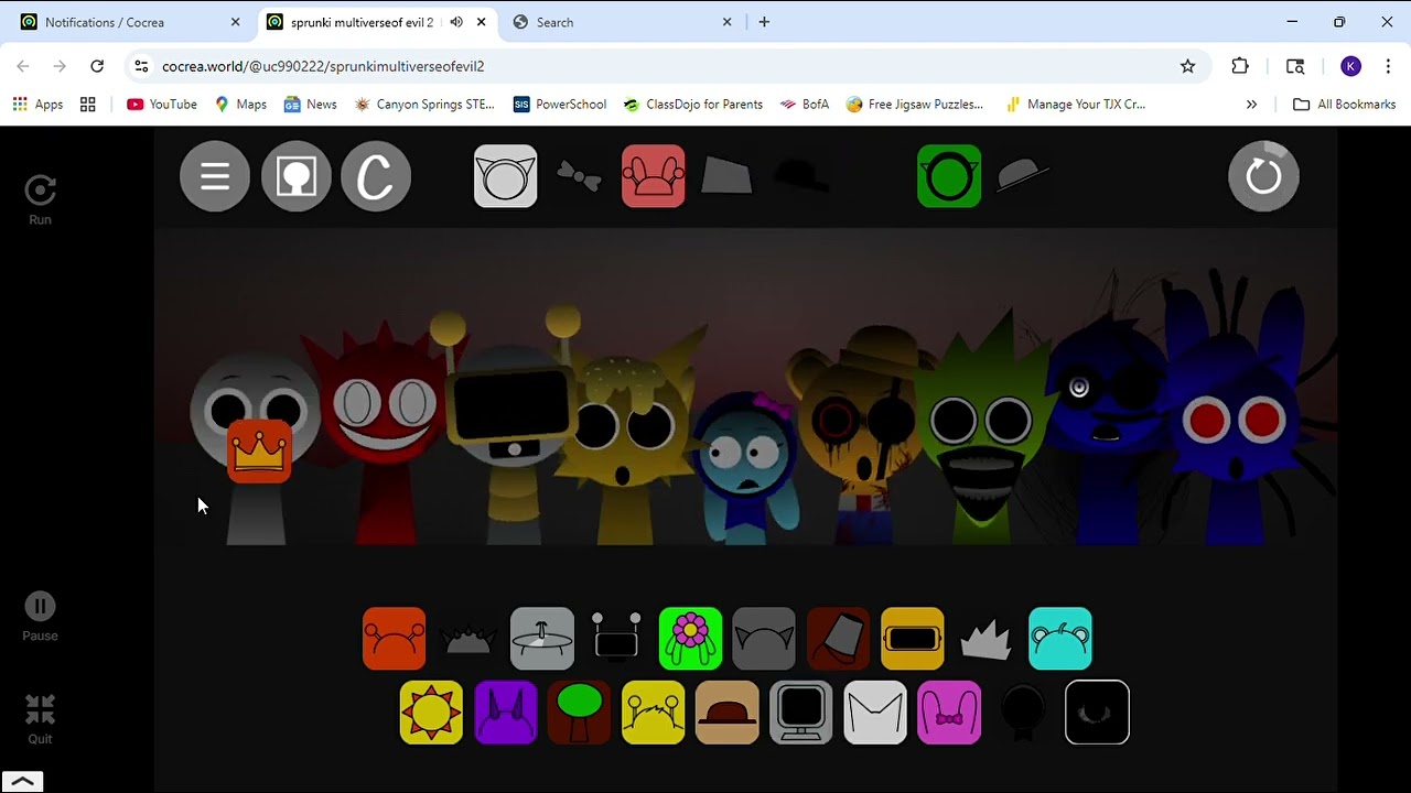 sprunki multiverse of evil２ - multiversal collapse