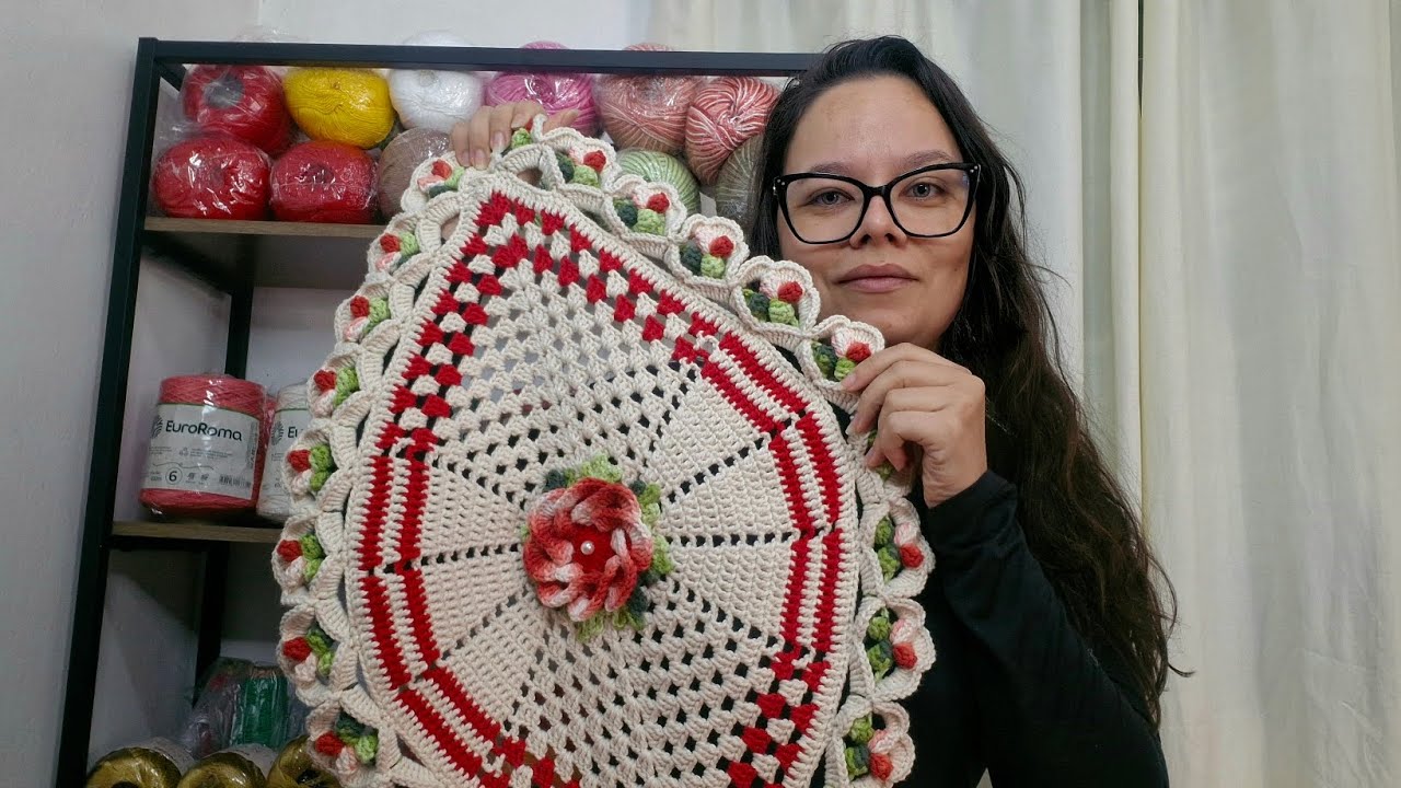 CAMINHO DE MESA FLORAL EM CROCHÊ ❤️ PERFEITO 🥰 #vlog #vlogdeproducao