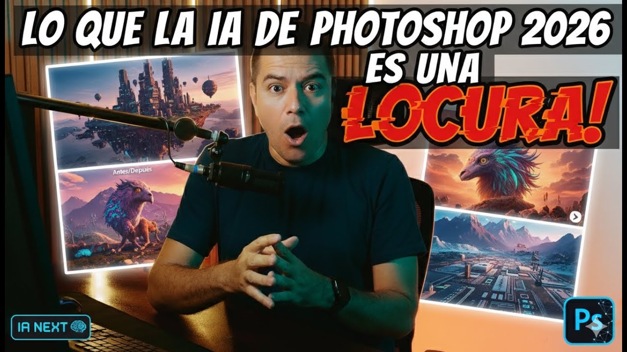 Lo que la IA de PHOTOSHOP 2026 puede hacer ahora es una LOCURA.