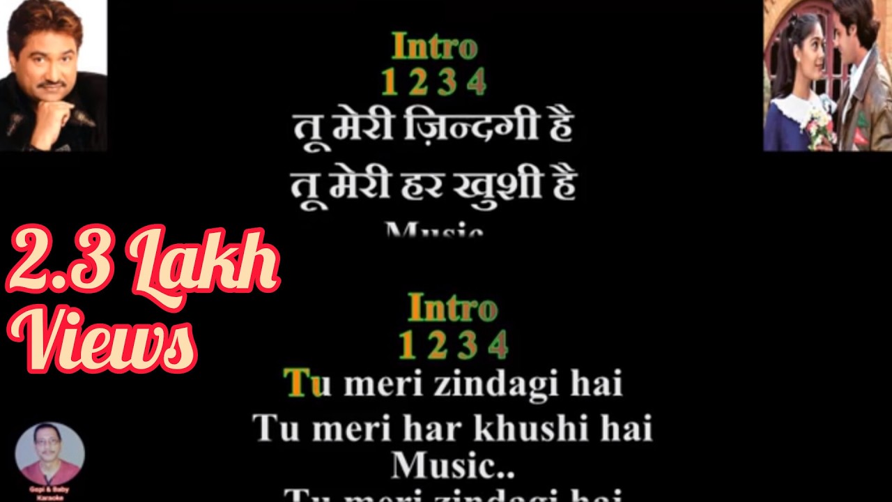 Tu Meri Zindagi Hai KARAOKE🎤Original Quality With हिंदी/Eng Lyrics