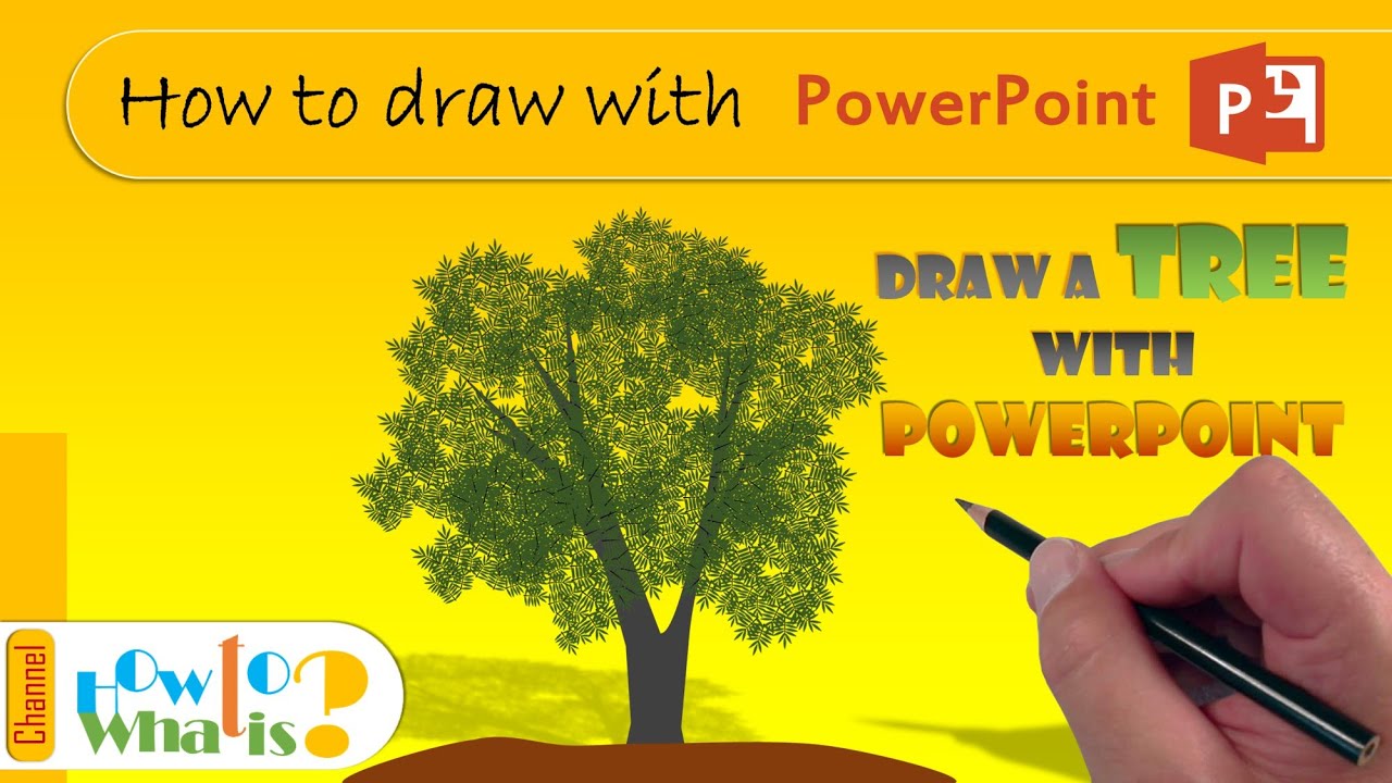 How to draw Natural Tree with power point (PPT)