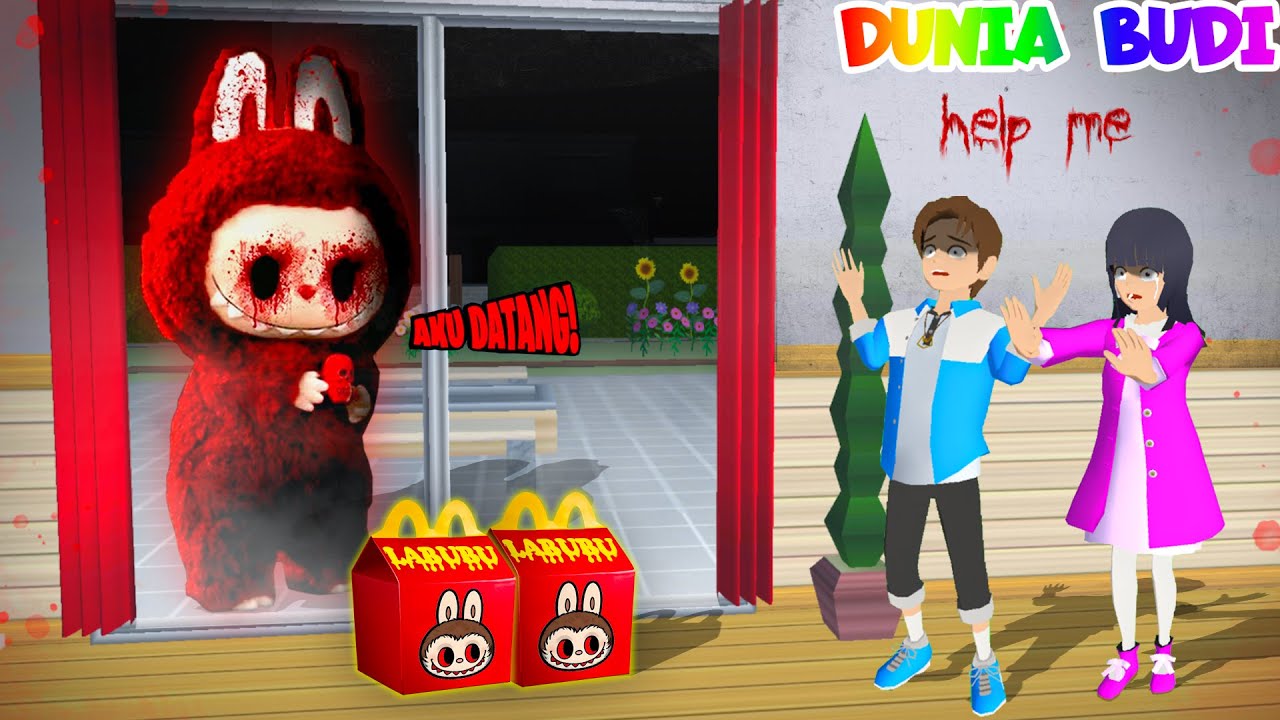 Yuta Mio Beli Happy Meal Labubu Jam 12 Malam | Panik Hantu Labubu Datang | Sakura School Simulator