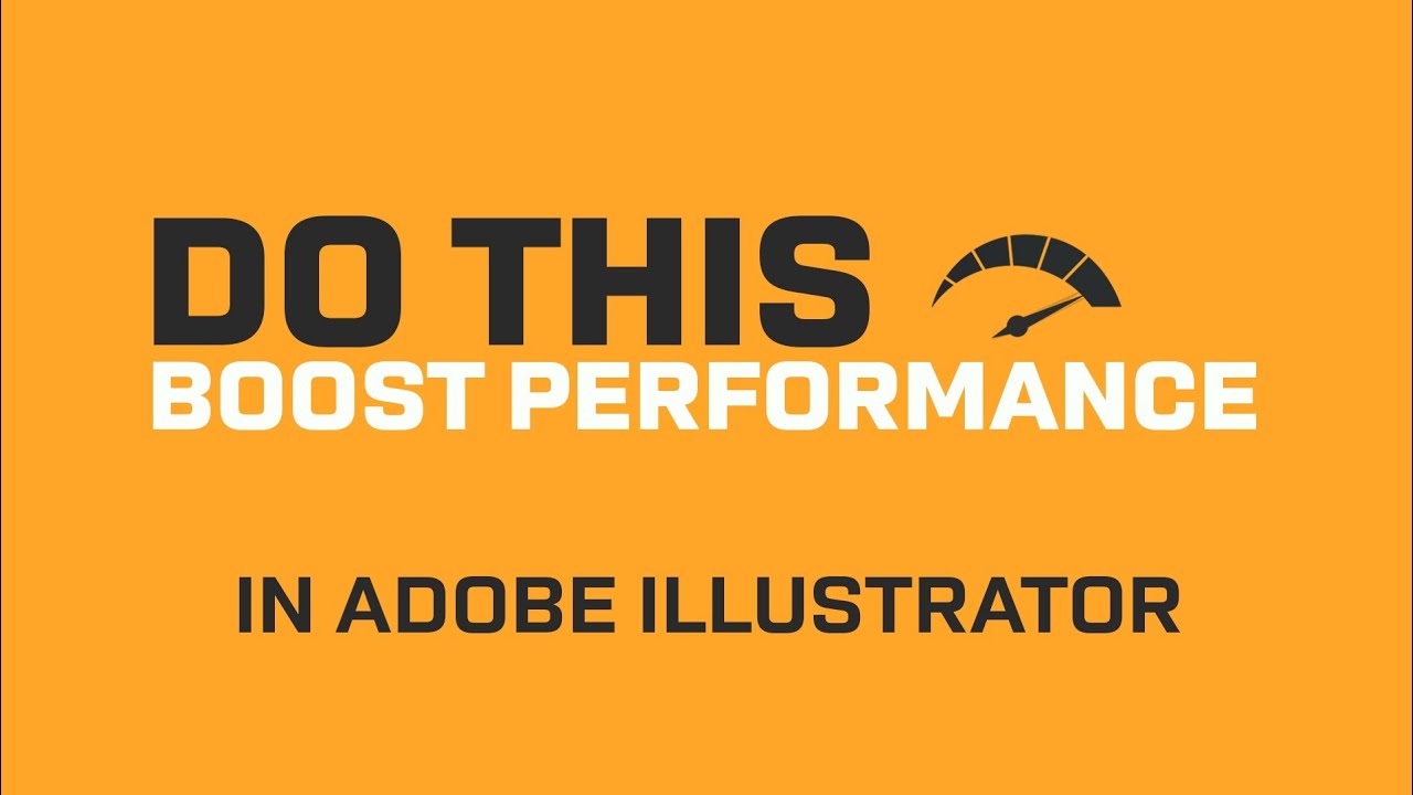 Try this to speed up your illustrator's performance | How to fix lag in illustrator