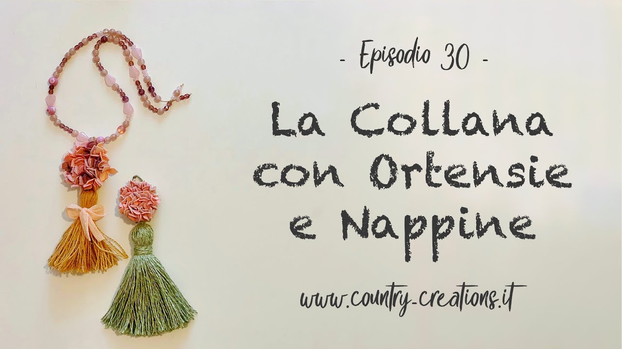 🌸 La Collana con Ortensie e Nappine - Tutorial Completo 🌸