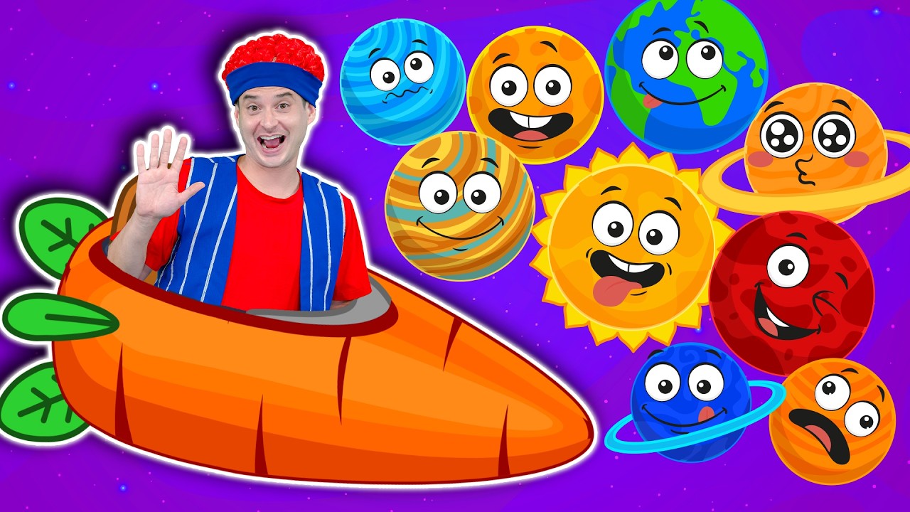 Let’s Ride the Carrot Rocket! 🚀🥕 | Learn Planets for Kids | Kids Songs & Nursery Rhymes