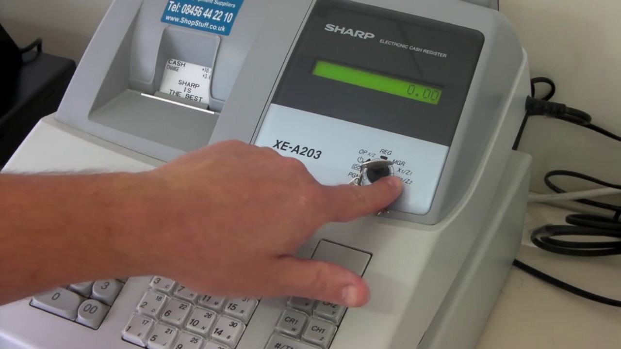 Re-setting the EJ on the Sharp XEA 203 / XEA203 / XE-A203 / XE-A213 / XEA213 Cash Register