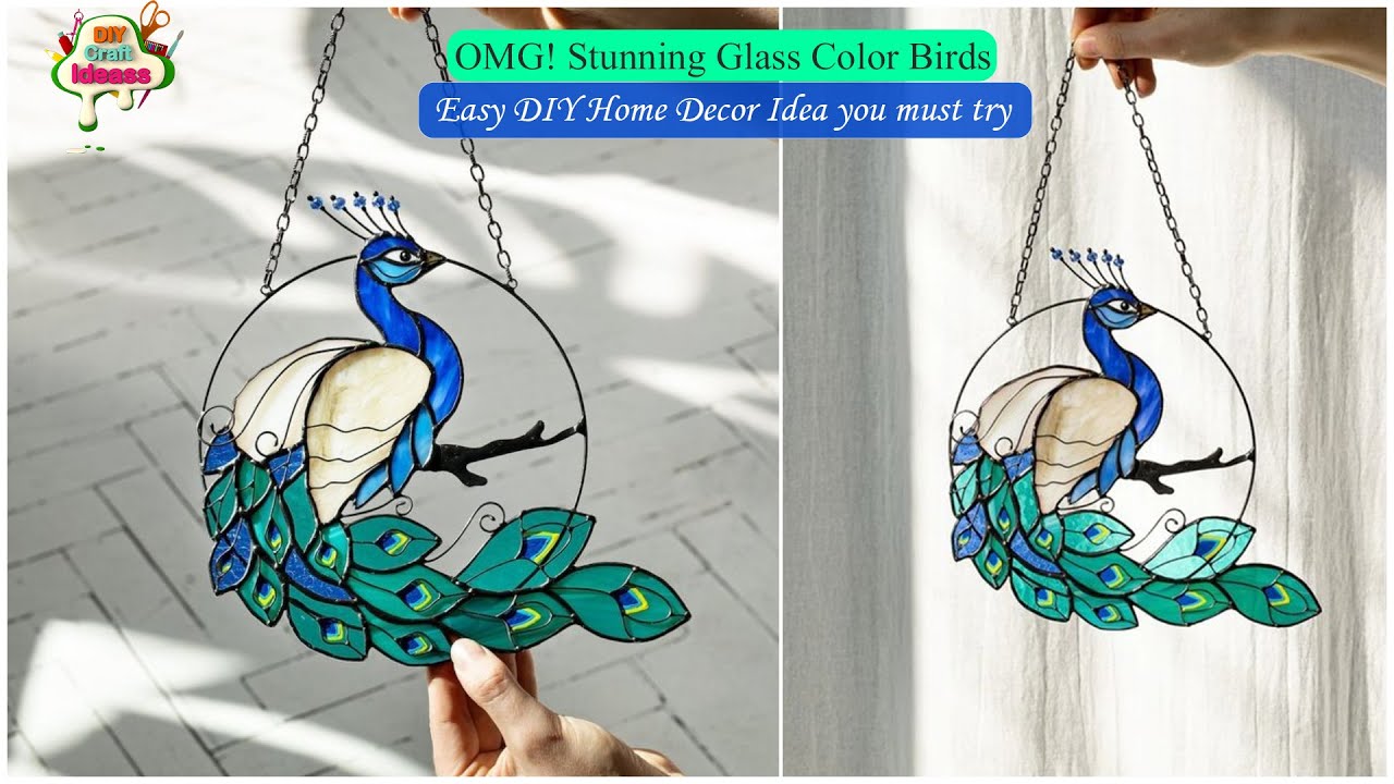OMG! Stunning Glass Color Birds | Easy DIY Home Decor Idea YOU MUST TRY