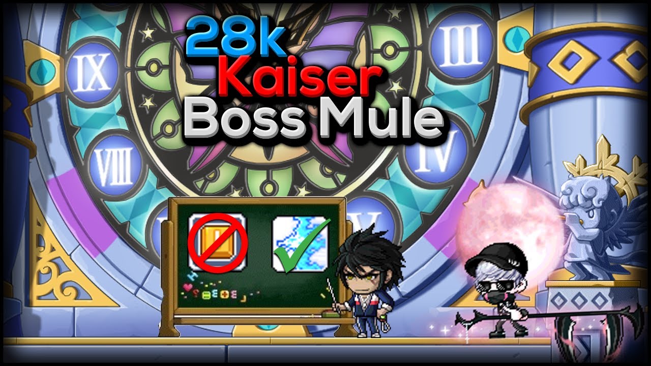 [Maplestory Reboot] 28k Kaiser Boss Mule | ~1.75b Mesos in ~30min