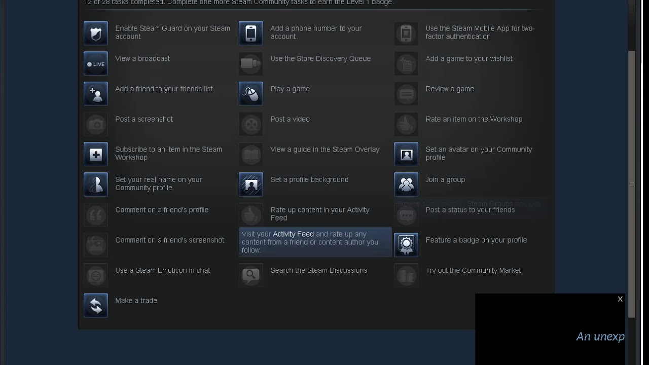 steam all tasks