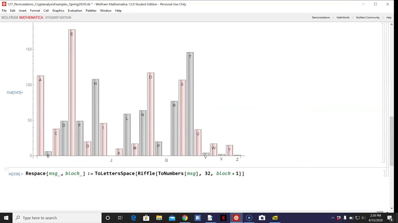 MATH 127 CNU Permutation Ciphers