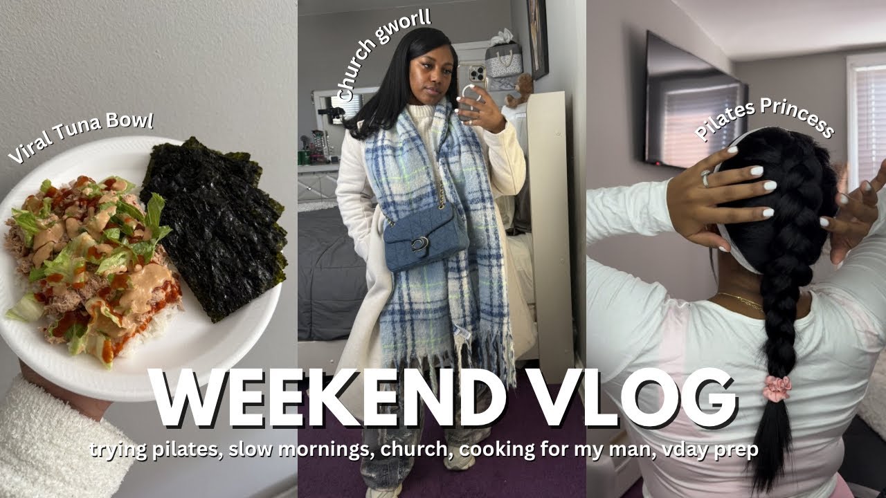WEEKEND VLOG: Trying Pilates for the First Time + Valentines Day Prep + Winter OOTD + New Pickups🤭