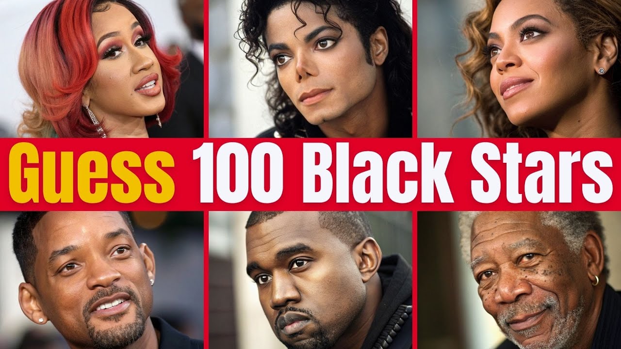 Guess the Top 100 African American Celebrities In 3 Seconds(Michael Jackson, Beyoncé & More Legends)