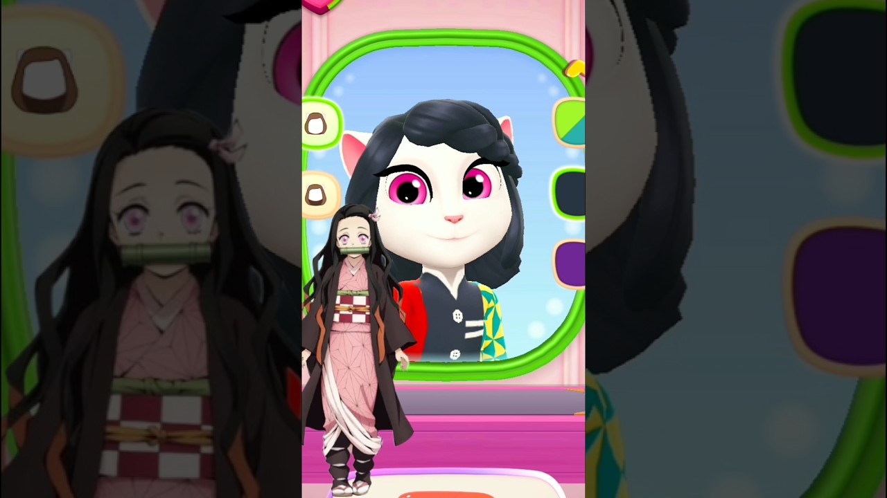#Nezuko Kamado makeover by my talking angela 2💗✨@angelacosplay9 #demonslayer #cosplay #shorts
