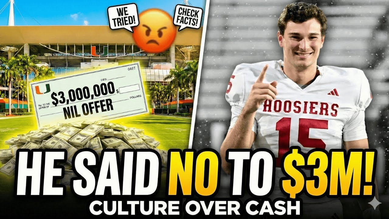 Miami Offered Mendoza $3M & He Said NO! The Real Story. #shorts #indianahoosiers #miami #football