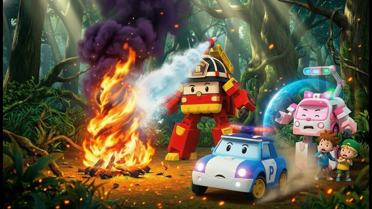 Campfire Safety Challenge! 🏕️ No Trash in Fire! | Forest Rescue | Super Rescue Vehicles