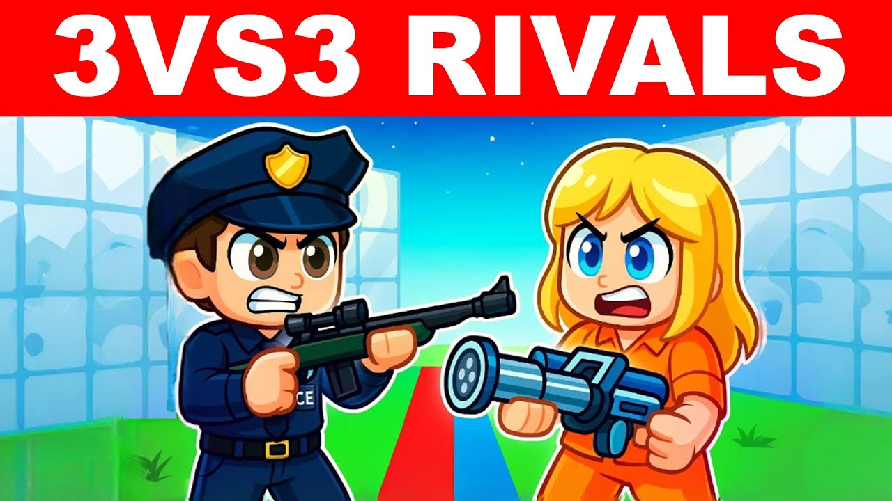 Polițisti vs. criminali în Rivals.. 3vs3! (Roblox)
