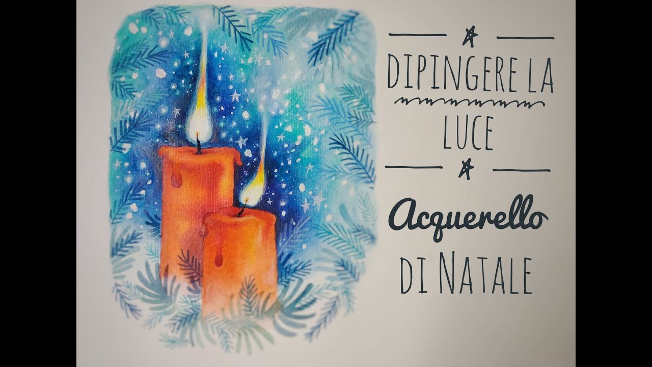 Acquerello di Natale - come dipingere la luce