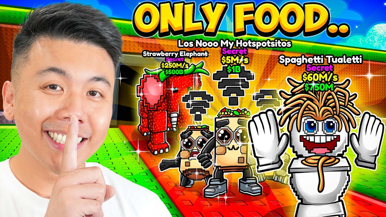 $0 to $1 Trillion Using ONLY FOOD Brainrots in Steal a Brainrot