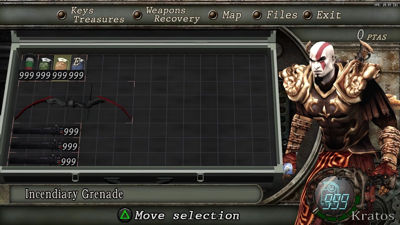 Resident Evil 4 God of War Mod AetherSx2/ PCSX2 | RE4 Kratos Mod