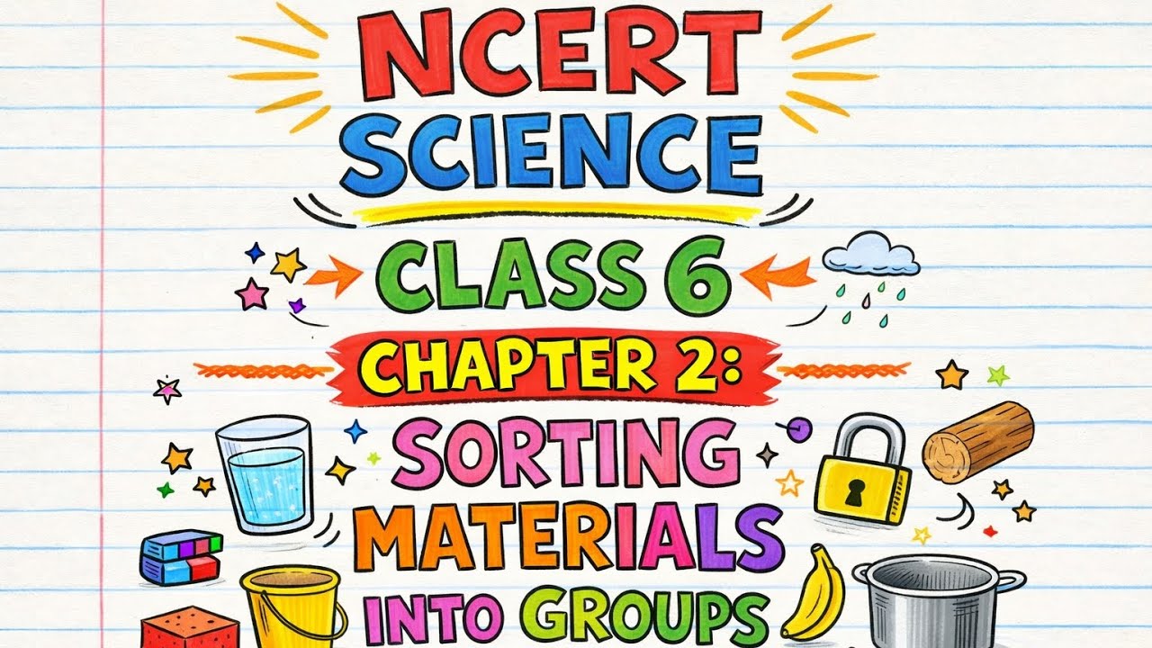 NCERT Science Class 6 | Chapter 2 – Sorting Materials into Groups | Full Explanation (Hindi+english)