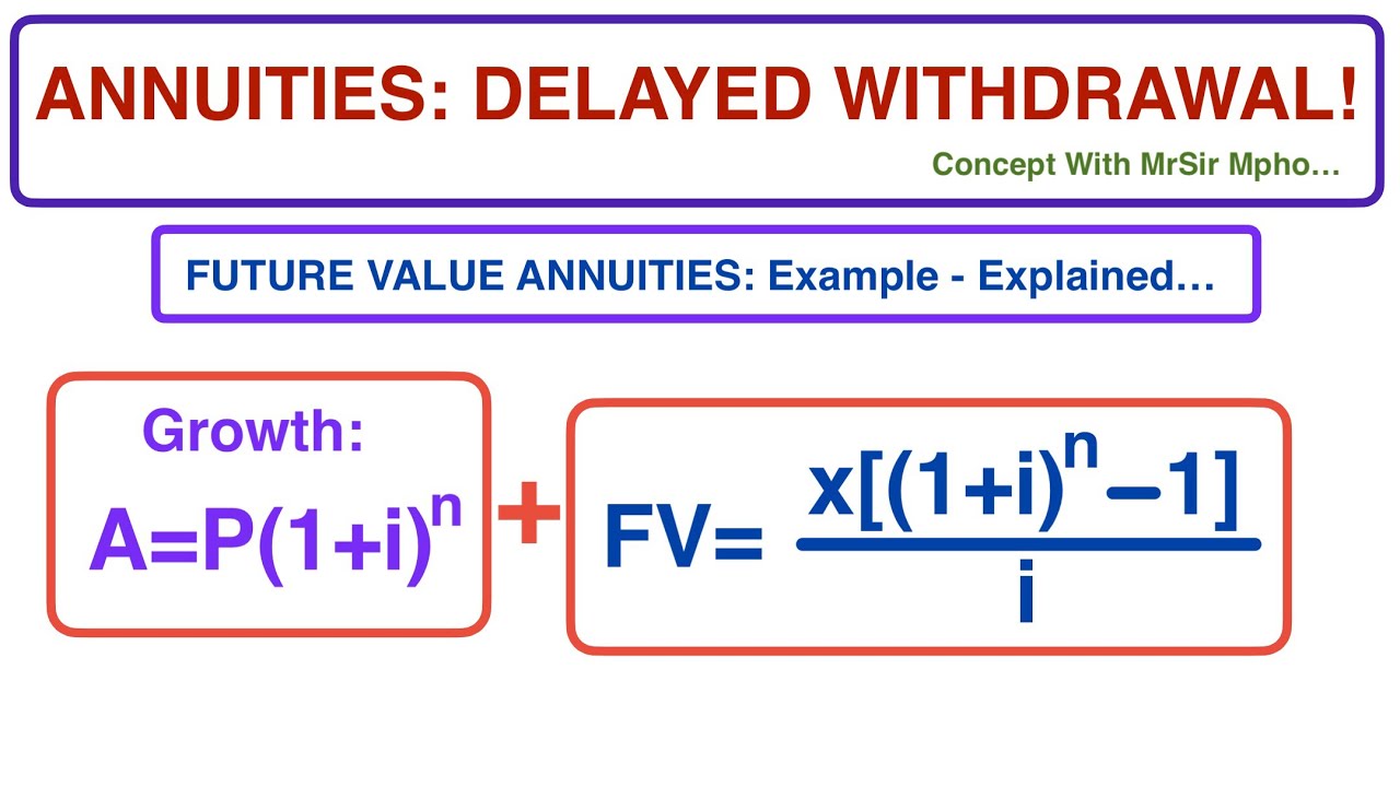DELAYED WITHDRAWAL | FUTURE VALUE ANNUITY | Growth | with MrSir Mpho 
