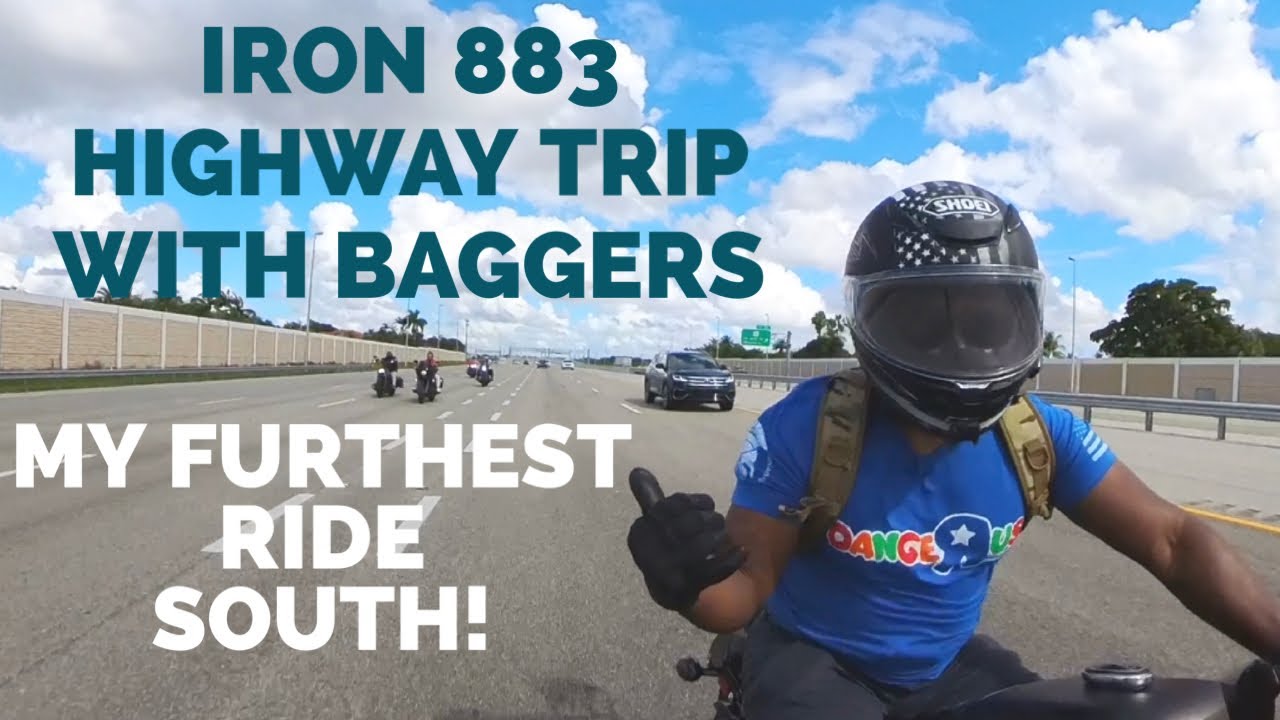 CAN THE HARLEY DAVIDSON IRON 883 KEEP UP WITH BAGGERS? | Motorcycle Road Trip