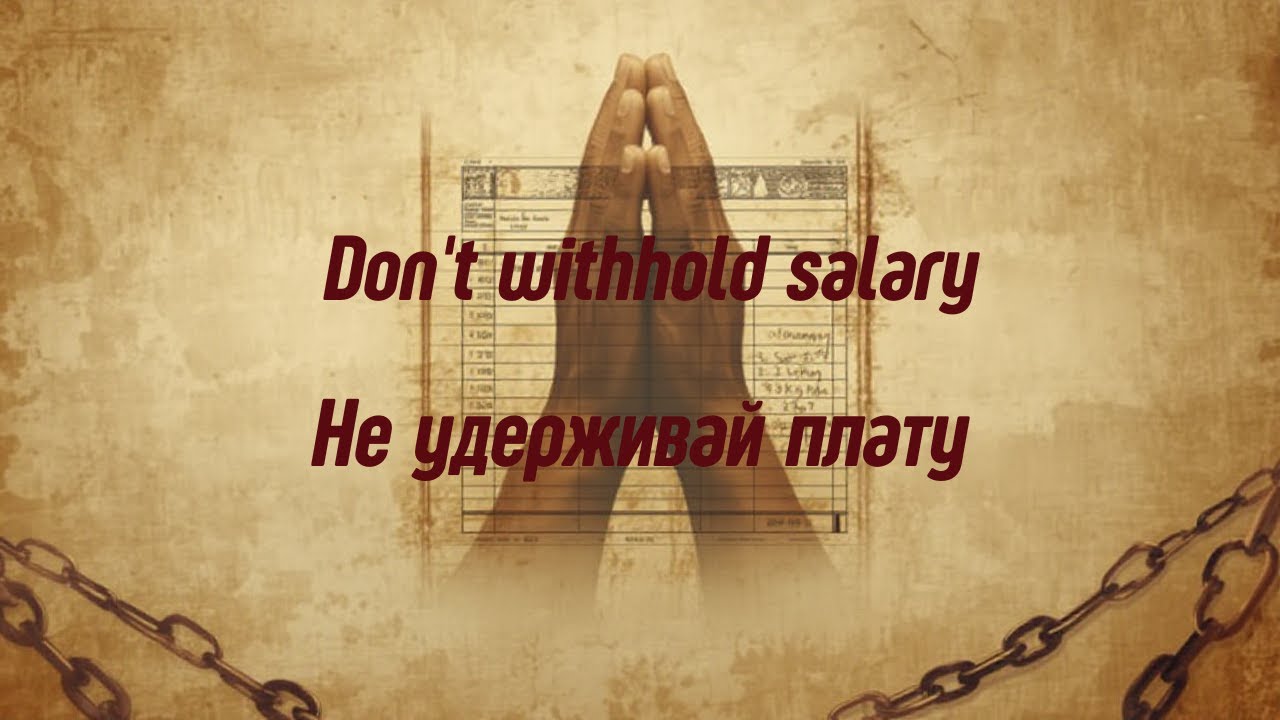 Don't withhold salary.. Не удерживай плату...