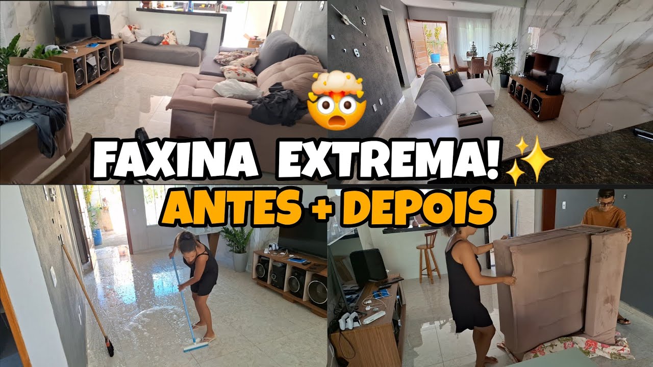 😱LIMPEZA PESADA NA SALA 🧽🫧 DO CAOS ao BRILHO!✨️ÚLTIMA FAXINA 