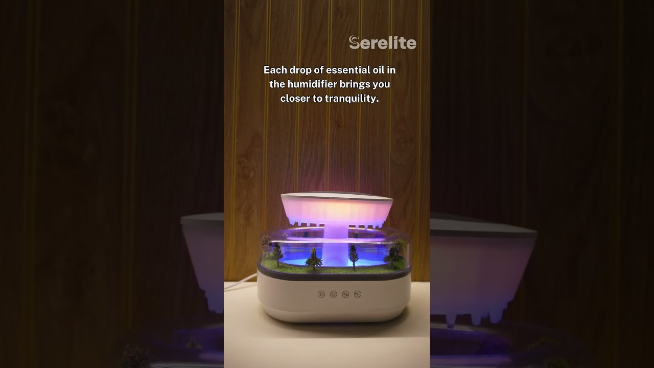 Each essential oil drop in the humidifier brings peace closer. #serelite #Humidifier #sleep #shorts