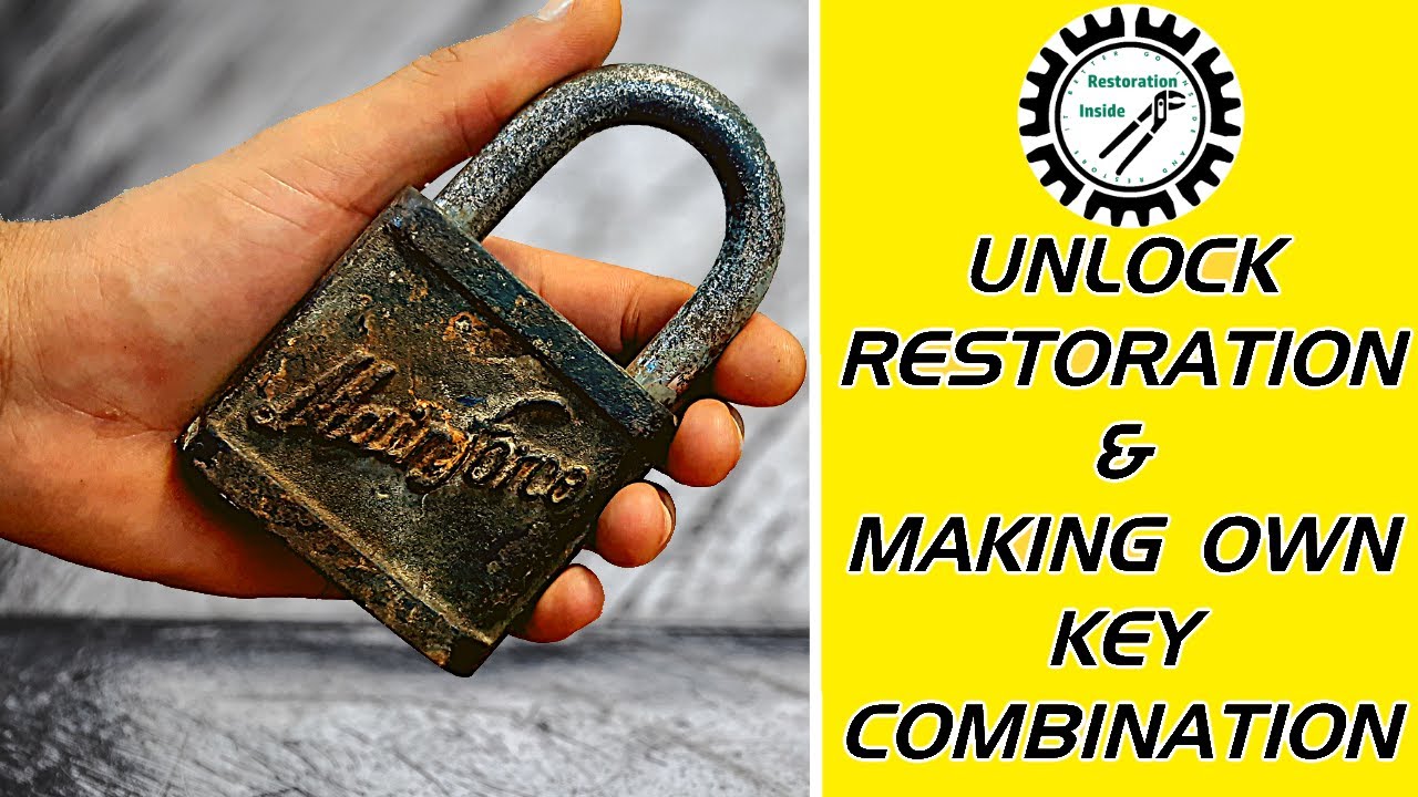 restoration & unlock rusty lock without key