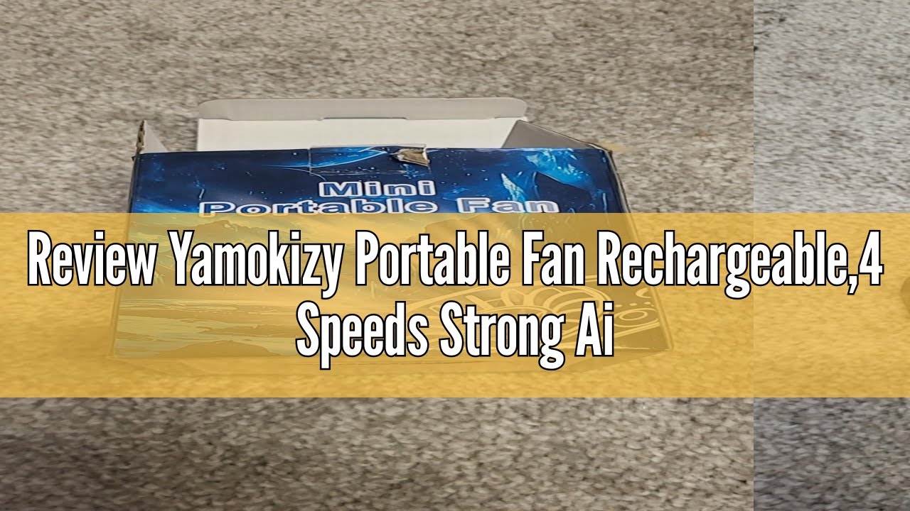 Review Yamokizy Portable Fan Rechargeable,4 Speeds Strong Airflow Small Fan Waist,Battery Powered Mi