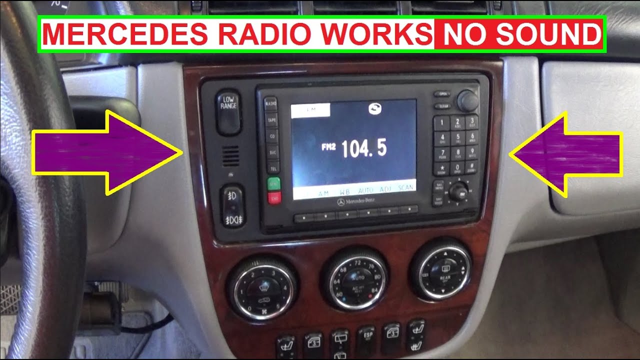 Радио Mercedes НЕТ ЗВУКА. CD-ПЛЕЕР НЕ УСТАНОВЛЕН. Радио работает, но нет звука.