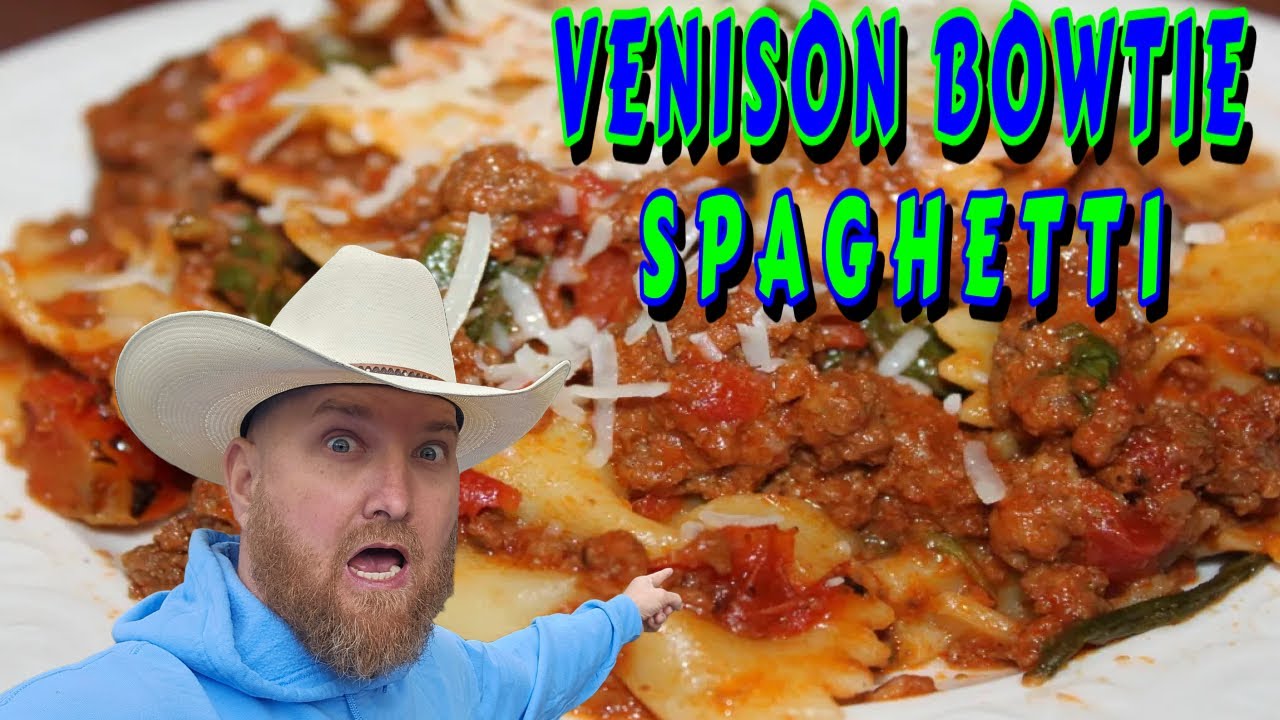 HOMEMADE VENISON BOWTIE SPAGHETTI |tiny house homesteading off-grid cabin build, DIY HOW TO sawmill